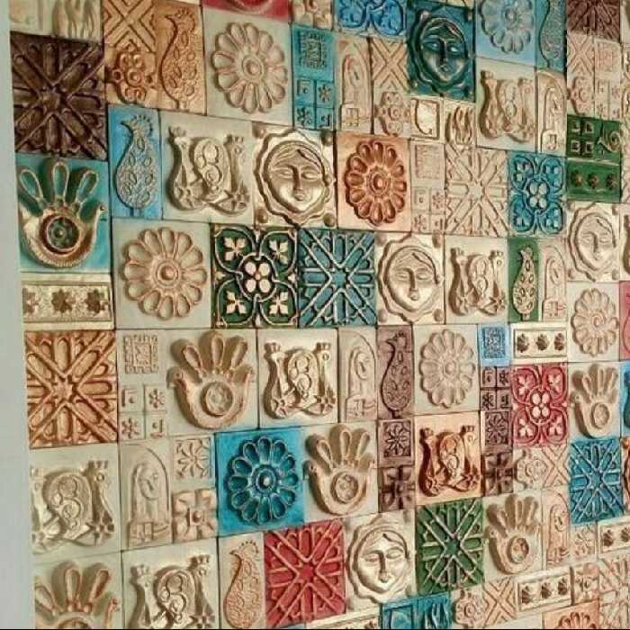 سنگ مصنوعی طرح کتیبه . ابعاد 15 در 15 .رنگ بندی های متنوع متناسب با خواسته مشتری