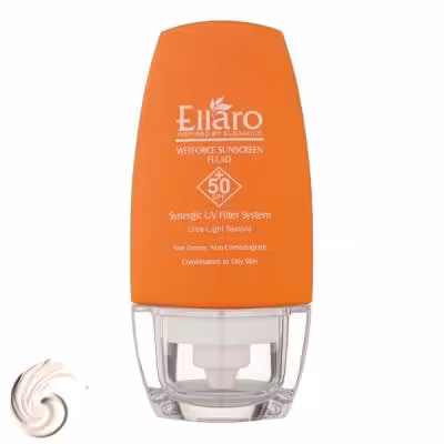 فلوئید ضد آفتاب بدون رنگ الارو SPF50 مدل Ultra Light تحت لیسانس محافظ UVA ،UVB، مرطوب‌کننده مناسب پوست‌‌های چرب و مختلط حجم 50 میلی‌لیتر