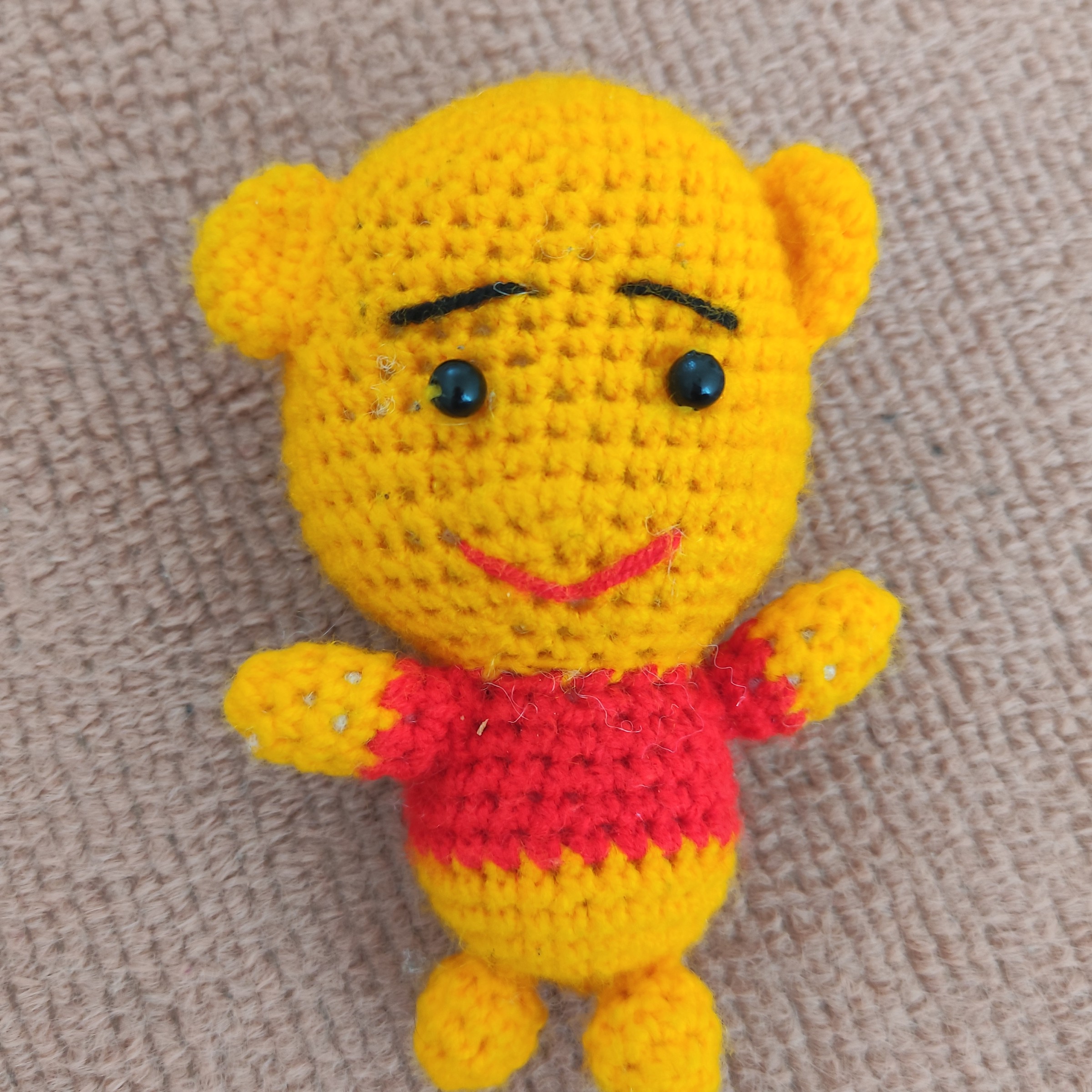خرس کوچک pooh(بافتنی) سایز به طول 10