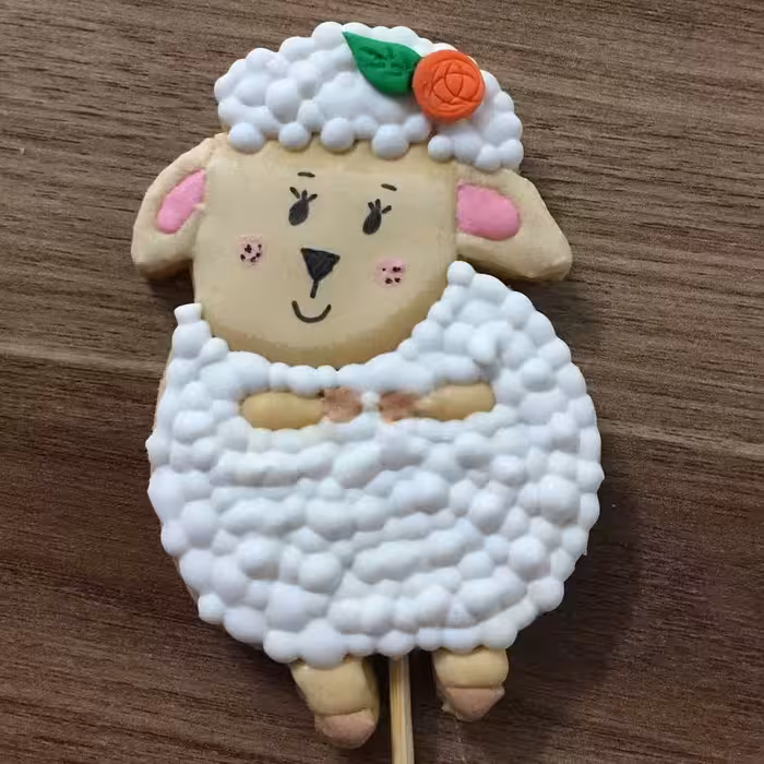 کوکی عید قربان خوراکی و دکوراتیو رویال آیسینگ باطعم وانیل،پرتقال،کاکائویی وجینجرباروکش آیسینگ و فوندانت