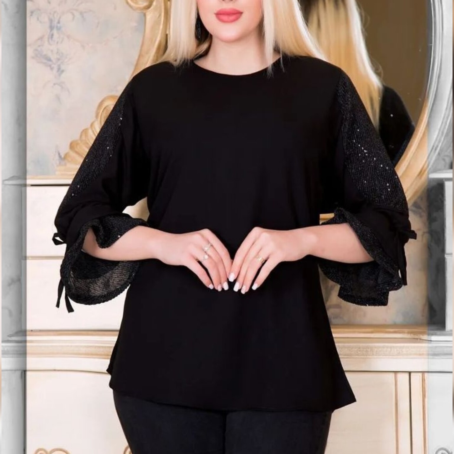 شومیز مشکی   فری سایز 