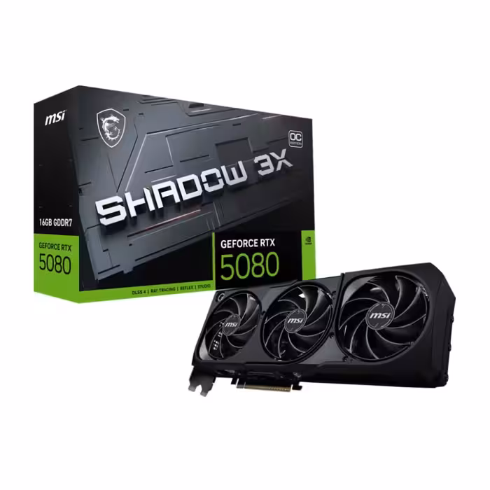 خرید کارت گرافیک MSI RTX 5080 16G Shadow 3X OC با بهترین قیمت