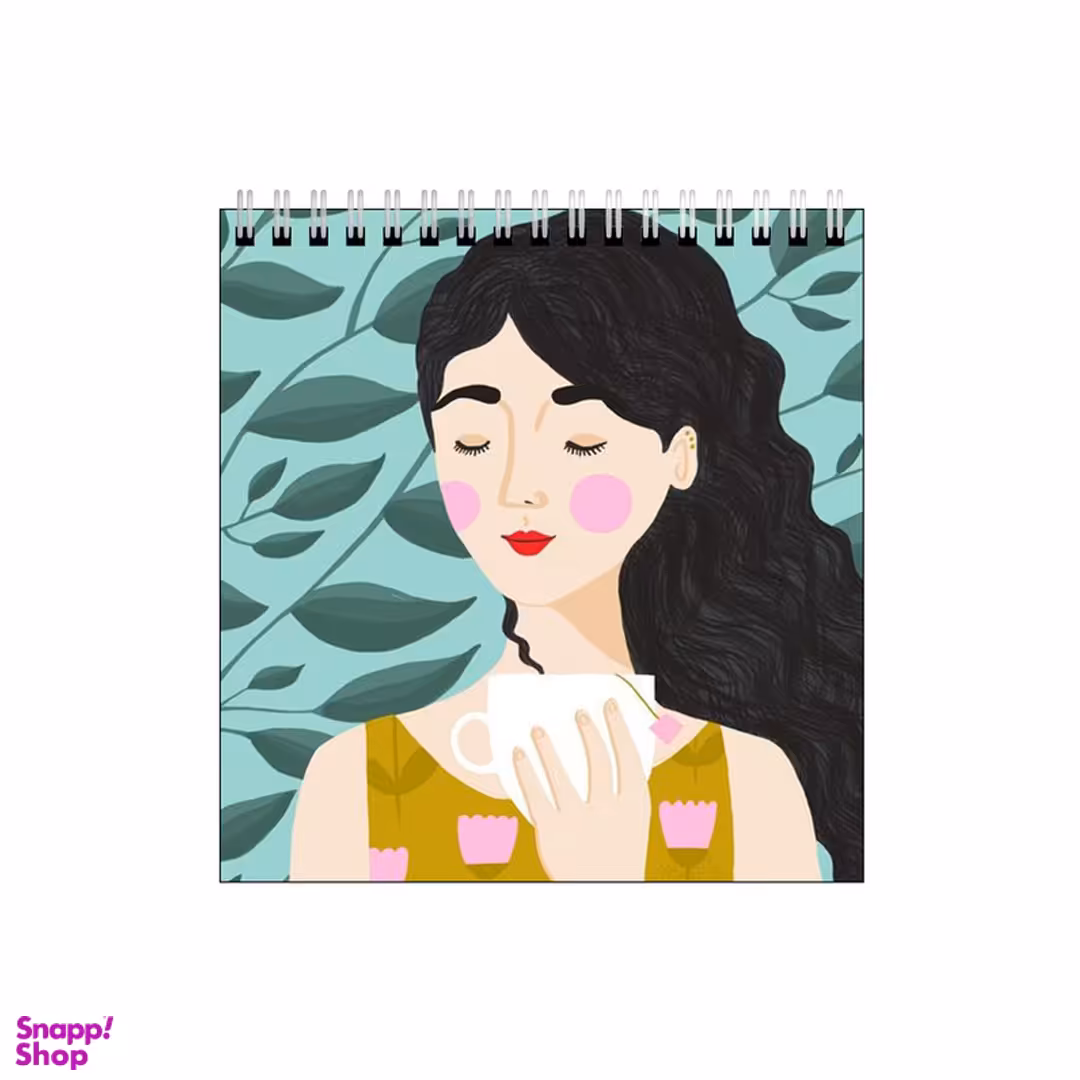 دفتر طراحی بامبیلیپ طرح دختر و برگ و باد کد 8086808