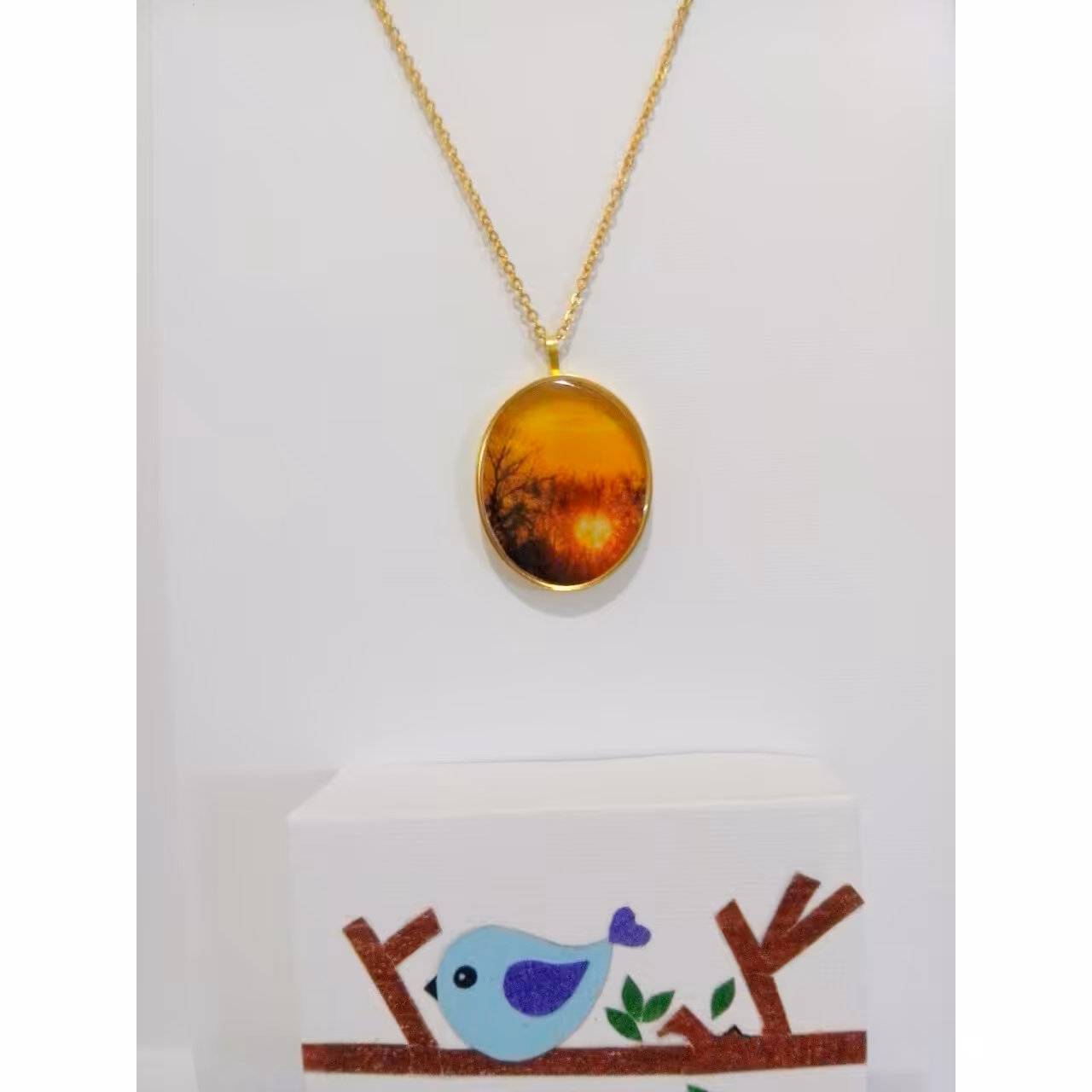 گردنبند رزینی غروب