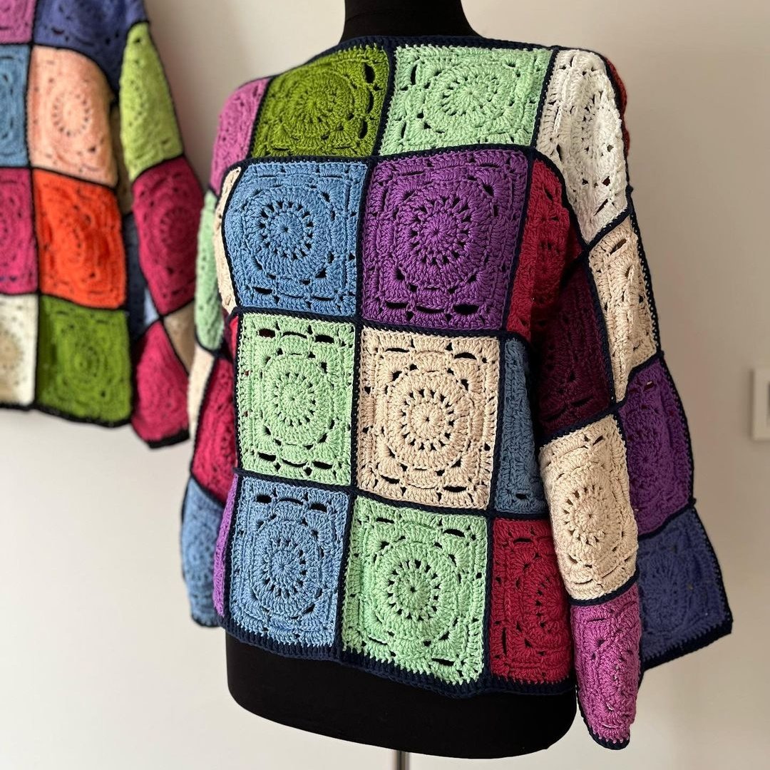 بلیز دستبافت زنانه با کاموا درجه یک