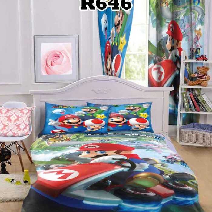 پرده چاپی اسپرت اتاق خوابی ست پرده و روتختی