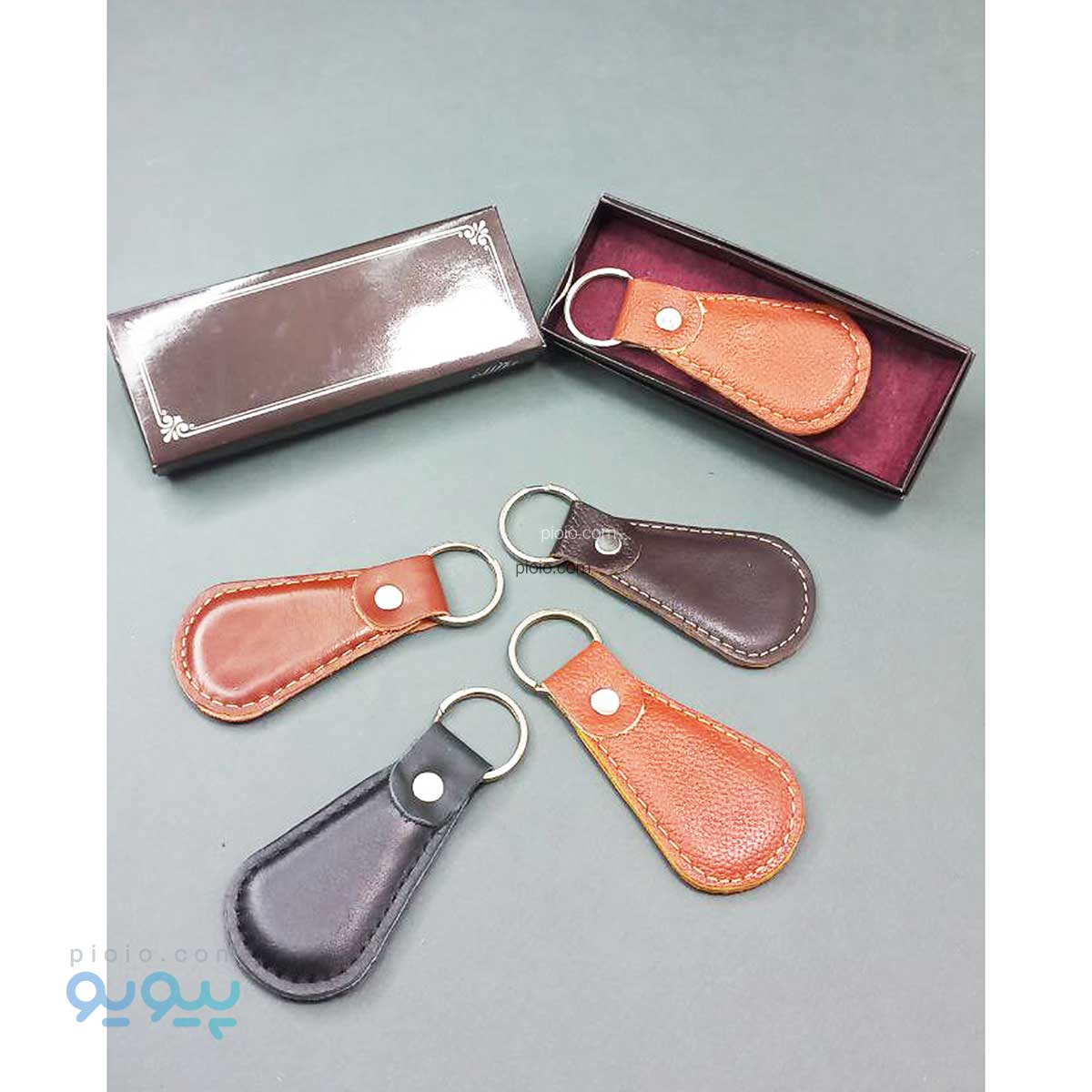 جاکلیدی چرم اصل جعبه دار آیتم 2 عمده و کارتنی