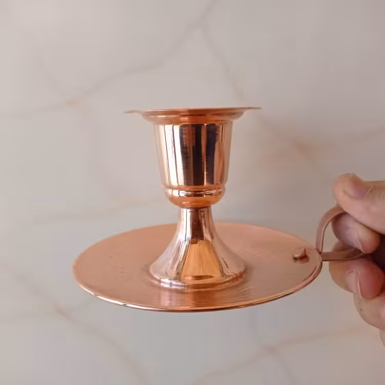 جا شمعی و شیرینی خوری مسی نانو شده