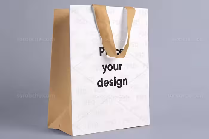 طرح موکاپ کیسه خرید | گرافیک با طعم تربچه