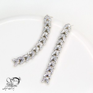 گوشواره آویز طرح جواهر هشتی کد 5894