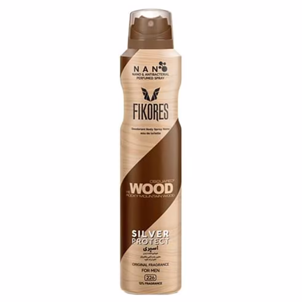 اسپری بدن نانو مردانه مدل Wood فیکورس حجم 200میلی لیتر
