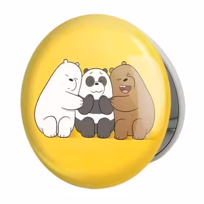 آینه جیبی خندالو طرح انیمیشن سه خرس کله پوک مدل تاشو کد 27651