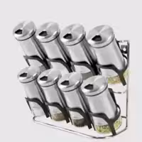 ست ادویه 2 طبقه یونیک کد 1462 (استیل ضد زنگ)