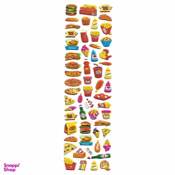 برچسب طرح فست فود کد A99-033