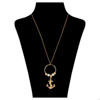 گردنبند زنانه گالری شمرون طرح لنگر کد 571G0