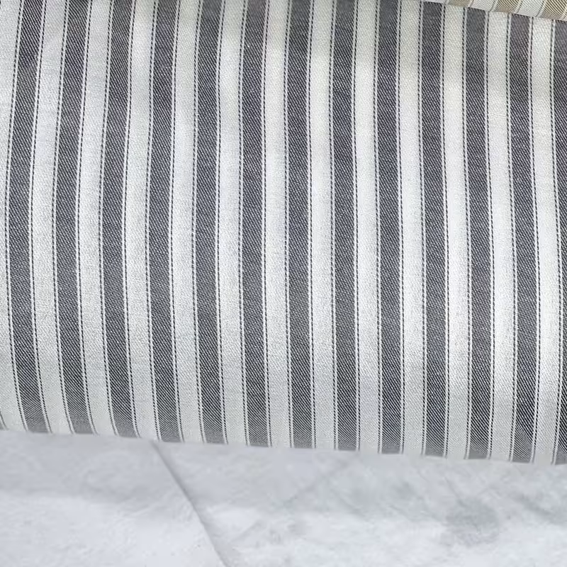 پارچه لنین راه راه تمام نخ 