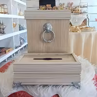 سطل و جادستمال کاغذی  چوبی 