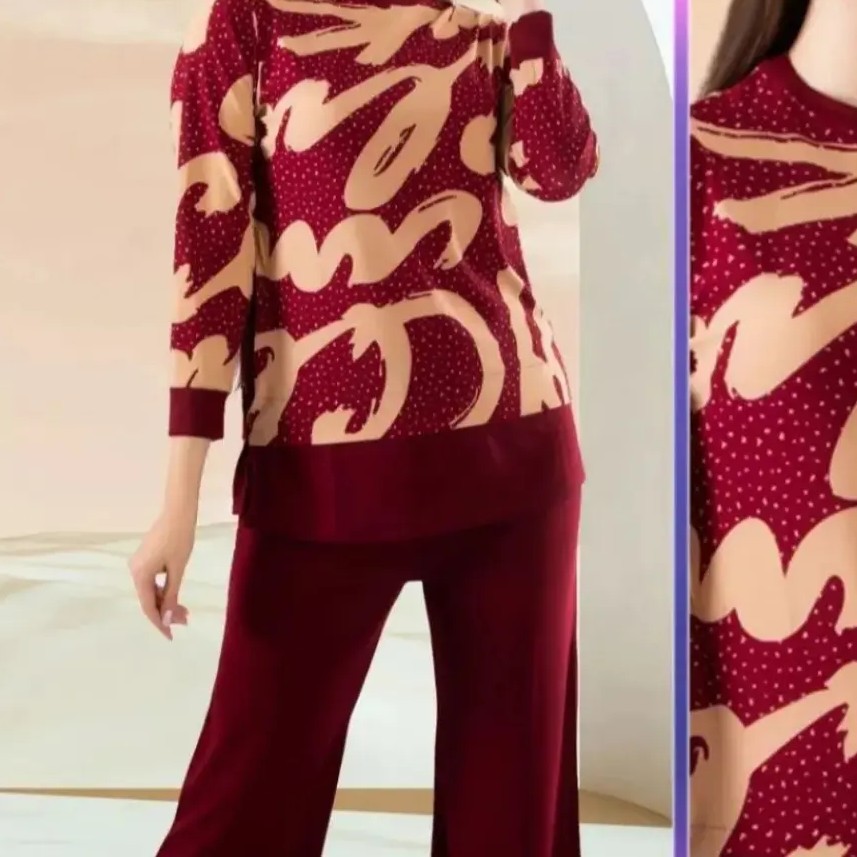 تونیک شلوار ست زنانه جنس کرپ اسکاچی اعلا مناسب فصل