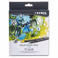 ماژیک براش دو سر لیرا 12 رنگ مدل PolyColor