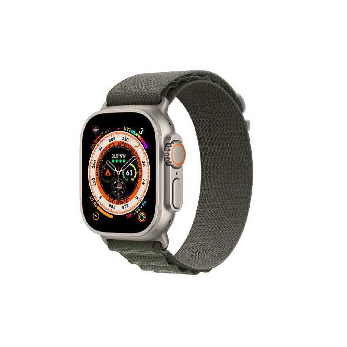 ساعت هوشمند اپل واچ Ultra مدل Titanium Case Green Alpine loop-49MM-L MQF93ZA/A