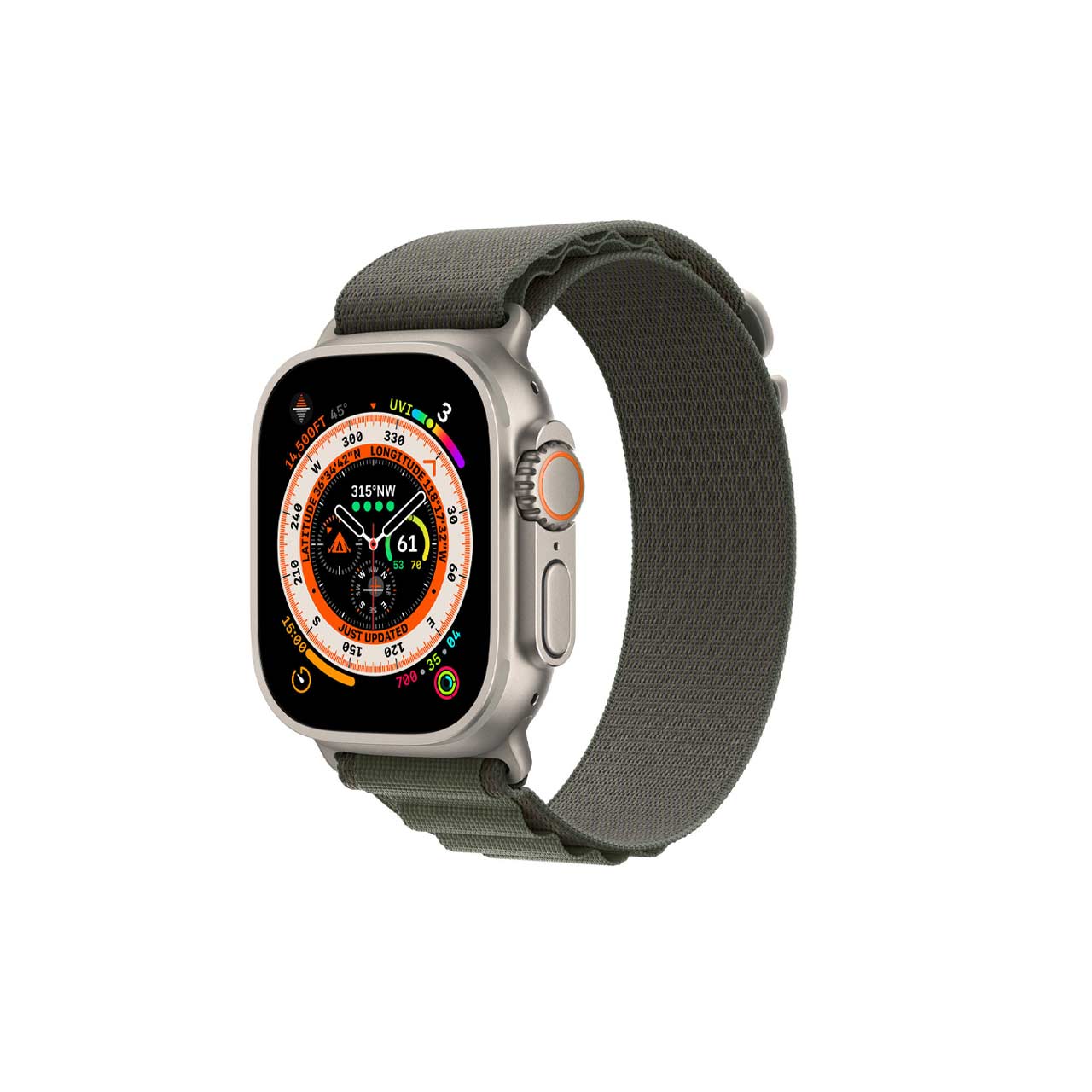 ساعت هوشمند اپل واچ Ultra مدل Titanium Case Green Alpine loop-49MM-L MQF93ZA/A