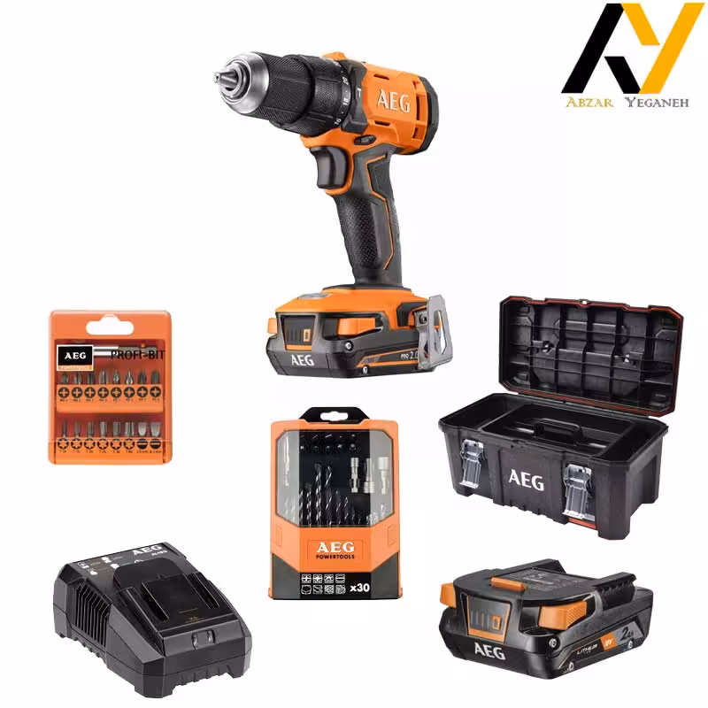 کیت دریل چکشی شارژی AEG مدل BSB18G4-202TBLK2