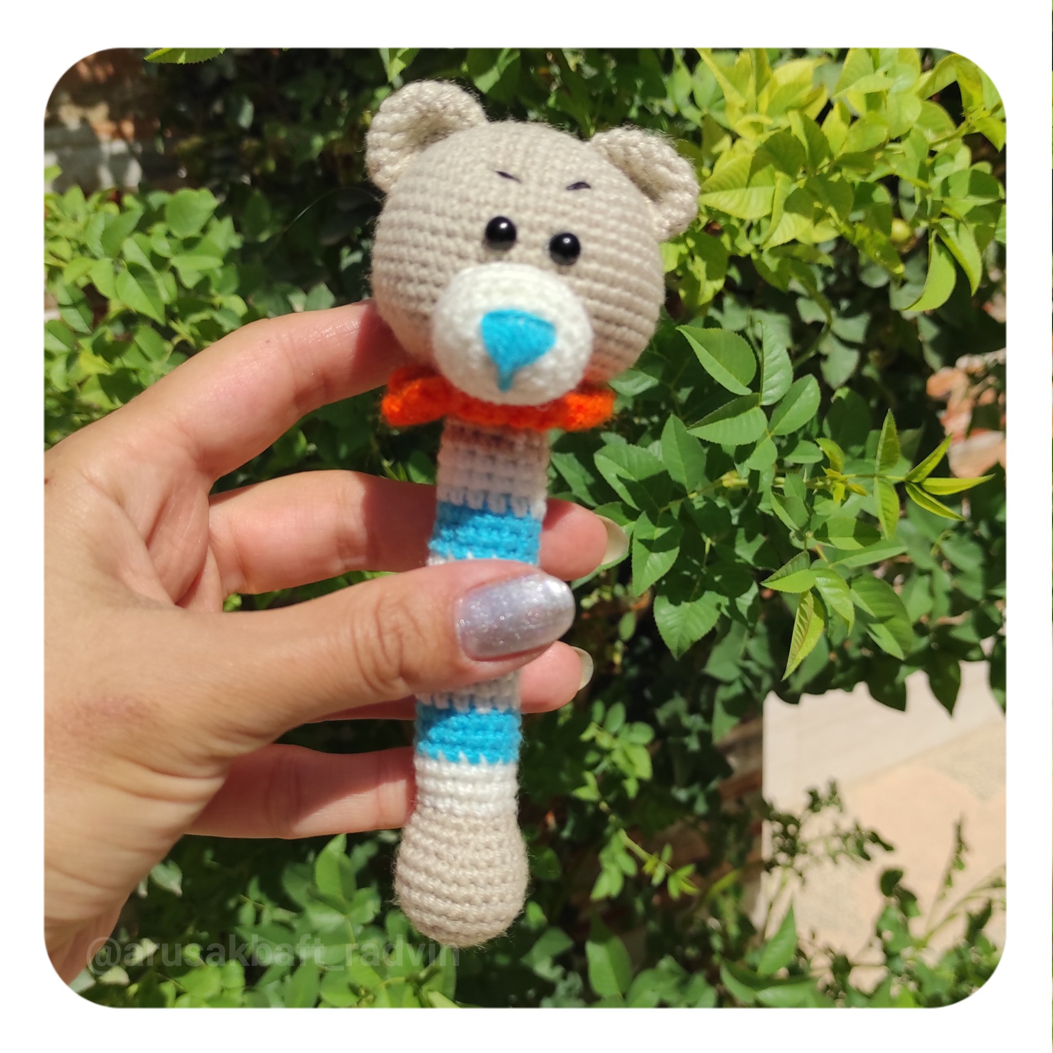 جغجغه بافتنی خرس