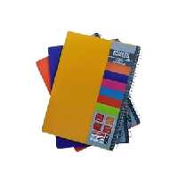 دفتر 80 برگ دوخط سیمی جلد طلقی رنگی بهار دانش 12 جلدی