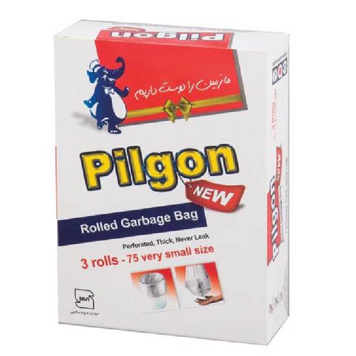 کیسه زباله رولی پیلگون 75 برگ سایز بسیار کوچک 50 *40 شیری