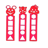 خط کش 15 سانتی متری مدل ژله ای طرح خرس بسته 3 عددی