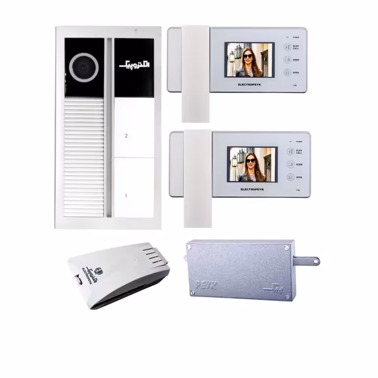 آیفون تصویری الکتروپیک . پک کامل  2  واحدی . مدل 1196 با پنل لمسی رندا 1195