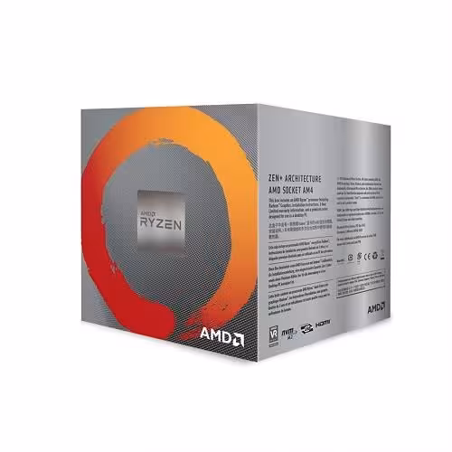 سی پی یو ای ام دی مدل رایزن5 3400 جی با فرکانس 3.7 گیگاهرتز  باندل با مادربرد