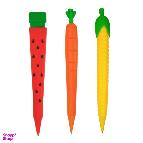 مداد نوکی 0.5 میلی متری طرح میوه ها کد 01 مجموعه 3 عددی