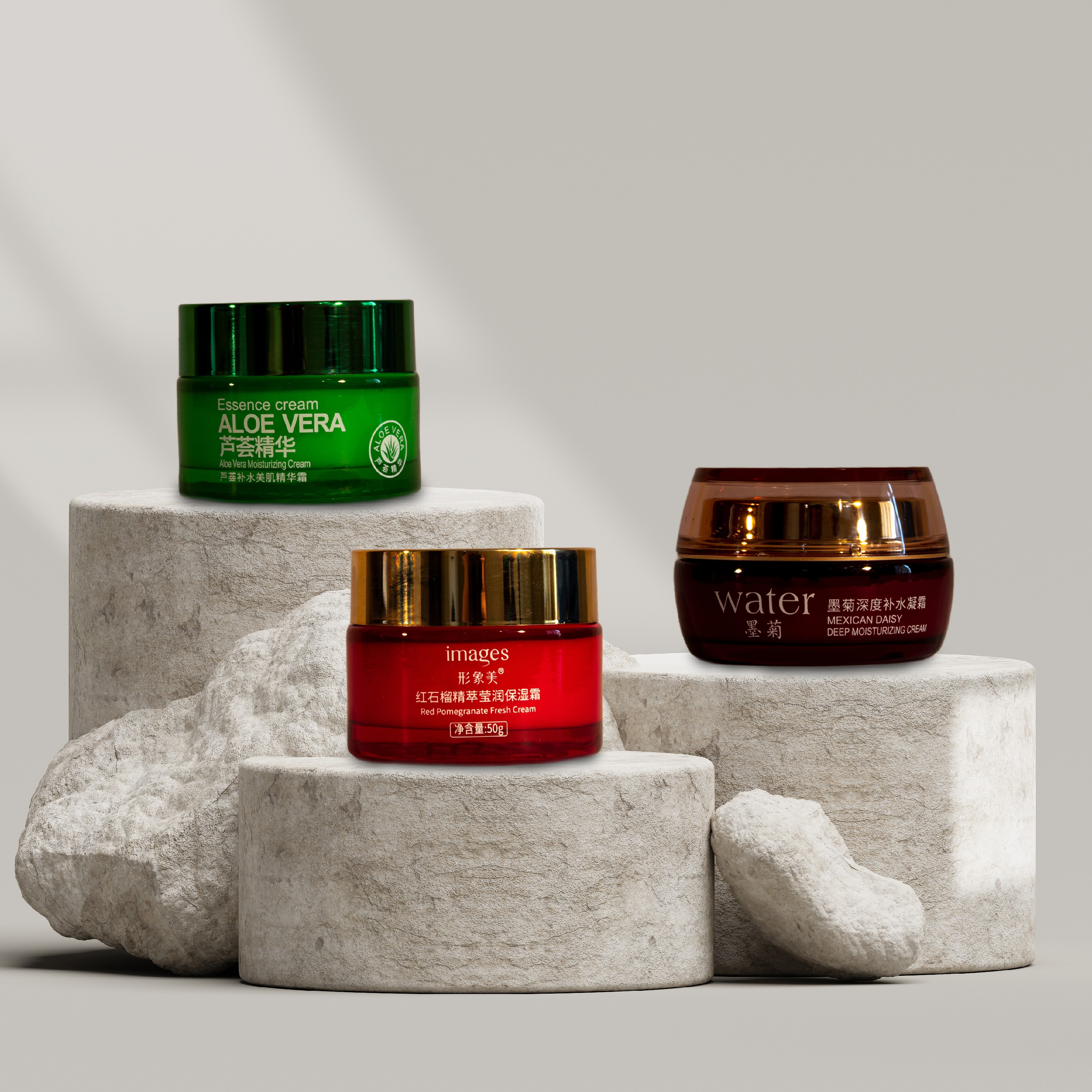 آبرسان قوی پوست در شش مدل متخلف برای انواع نوع پوست