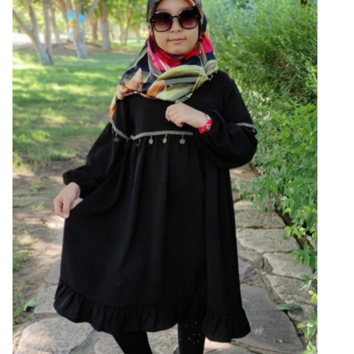 پیراهن محرمی دخترانه بچگانه مناسب 5تا 14 سال جنس ابرو بادی