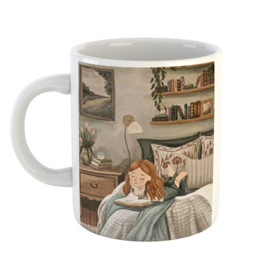 ماگ لیوان مدل دختر کتابخانه