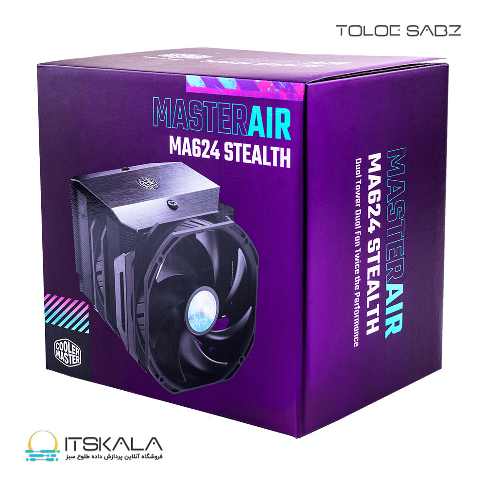 قیمت و خرید فن خنک کننده پردازنده Cooler Master مدل MASTERAIR MA624 STEALTH | ITSKALA