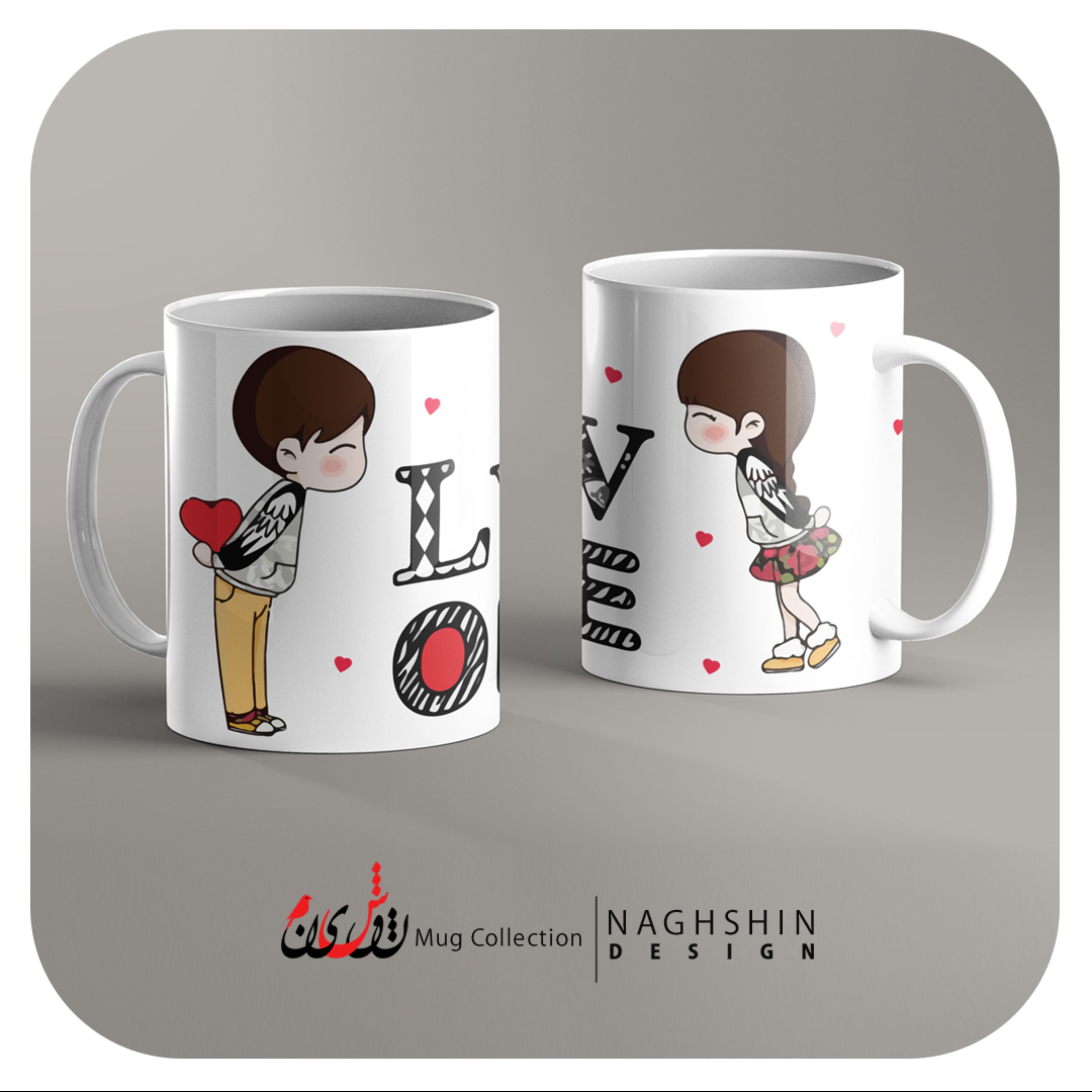 یک عدد ماگ سرامیکی طرح ولنتاین 77- چاپ سابلیمیشن - کیفیت عالی