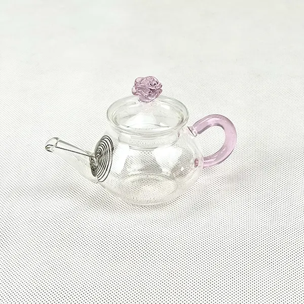 قوری پیرکس زعفران گل صورتی