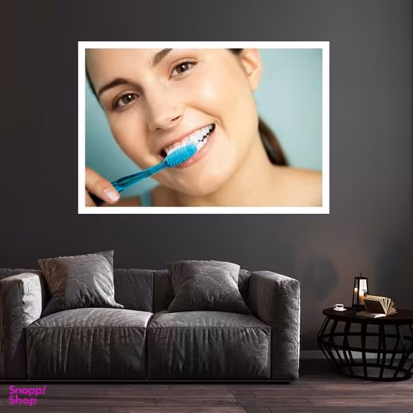 تابلو بکلیت طرح مسواک و مطب دندانپزشکی مدل قاب شاسی W-s9490