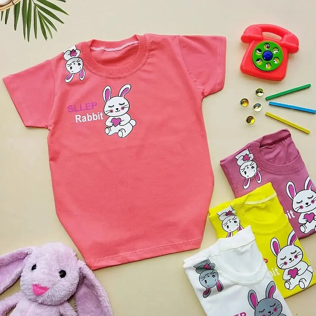 تیشرت دخترونه خرگوشی سایز 40 و45 