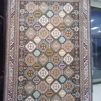 فرش پاتریس  فرش گلیم عشایری 400شانه طرح آینه گل گردوئی سایز 12متری