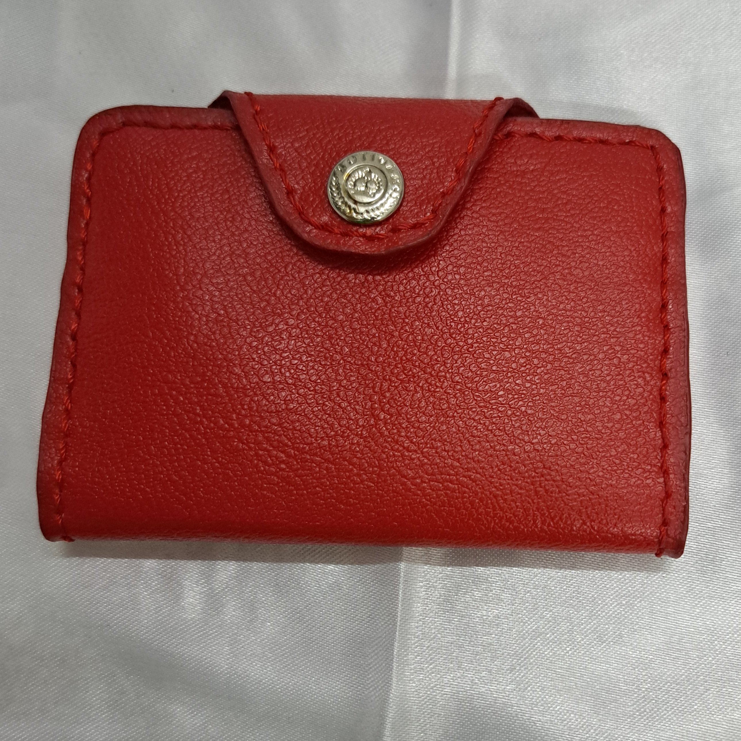 کیف جا کارتی چرم با کیفیت کاملا دست دوز رنگ قرمز 