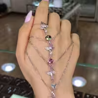 گردنبند نقره پروانه ای Swarovski