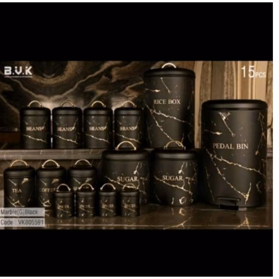 سرویس آشپزخانه 15 پارچه bvk طرح MARBEL ( پس کرایه )