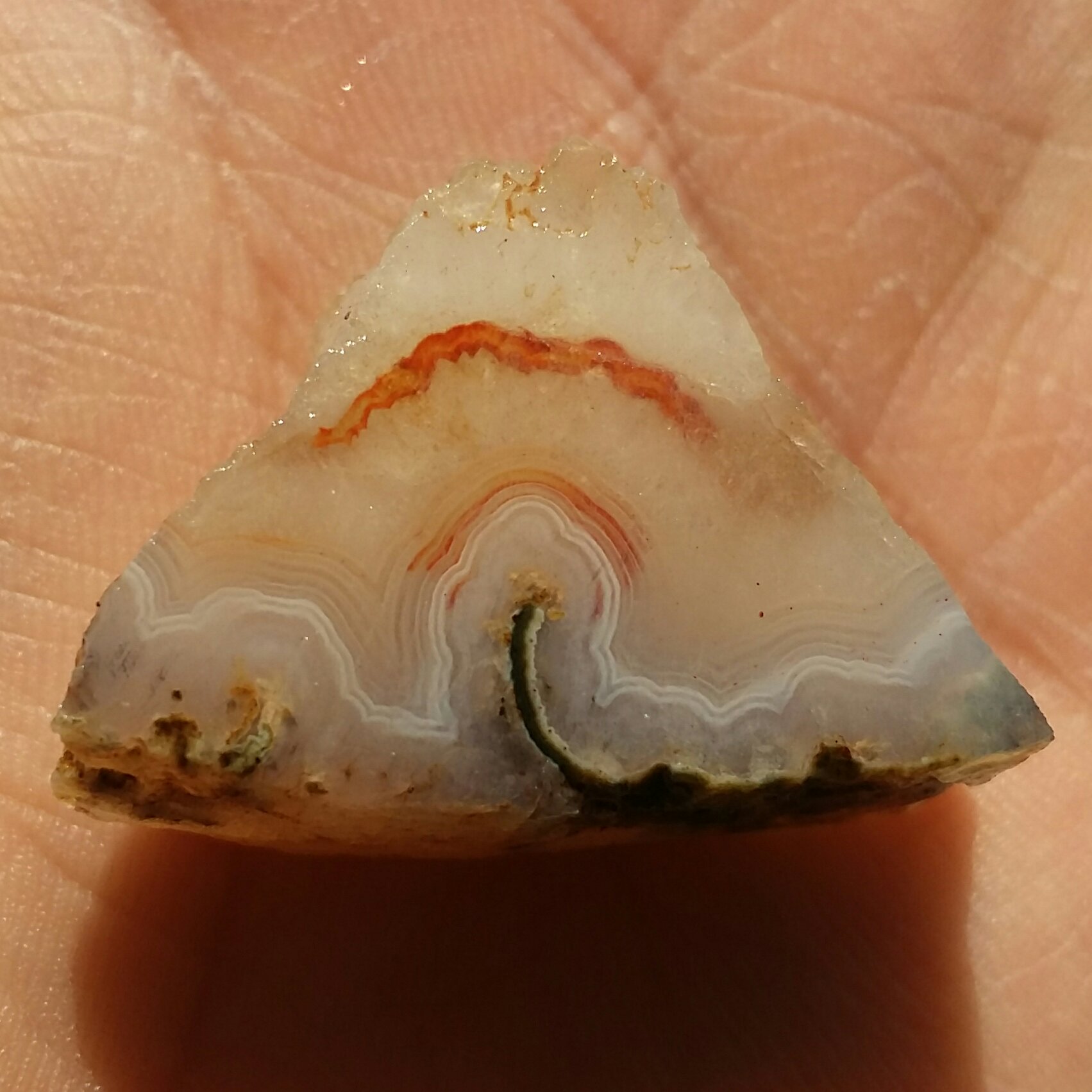 اسلایس سنگ راف عقیق سلیمانی 7رنگ خاصصص 100درصد طبیعی شاهکار خلقت بی نظیر