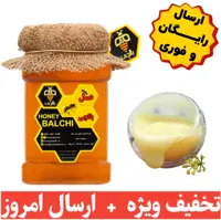 ژله رویال 30 گرمی با نیم کیلو عسل 100 درصد طبیعی (ارسال رایگان و خرید از زنبوردار نمونه)