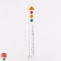 خط کش فانتزی 13 سانت طرح چراغ راهنمایی رنگ سفید