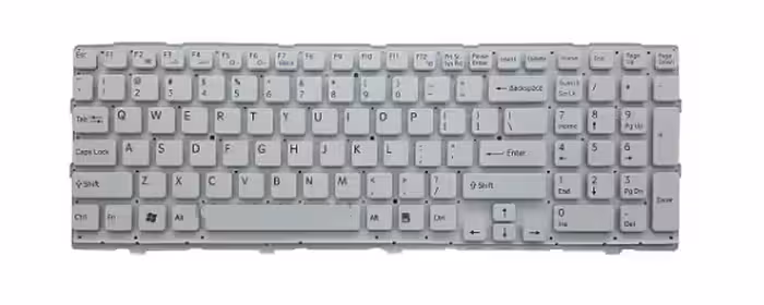 کیبورد لپ تاپ سونی VPCEE سفید-اینترکوچک بدون فریم