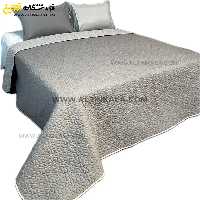 روتختی بهارخواب لومانا دونفره 4تکه رنگ طوسی-نقره ای